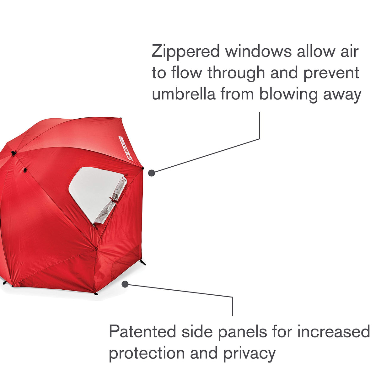 Sport-Brella Premiere UPF 50+ Umbrella Shelter for Sun and Rain Protection (8-Foot, Gray)