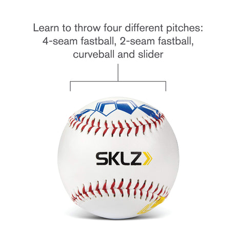 SKLZ Pitch Training Baseball with Finger Placement Markers, White, 1