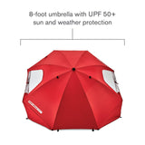 Sport-Brella Premiere UPF 50+ Umbrella Shelter for Sun and Rain Protection (8-Foot, Gray)