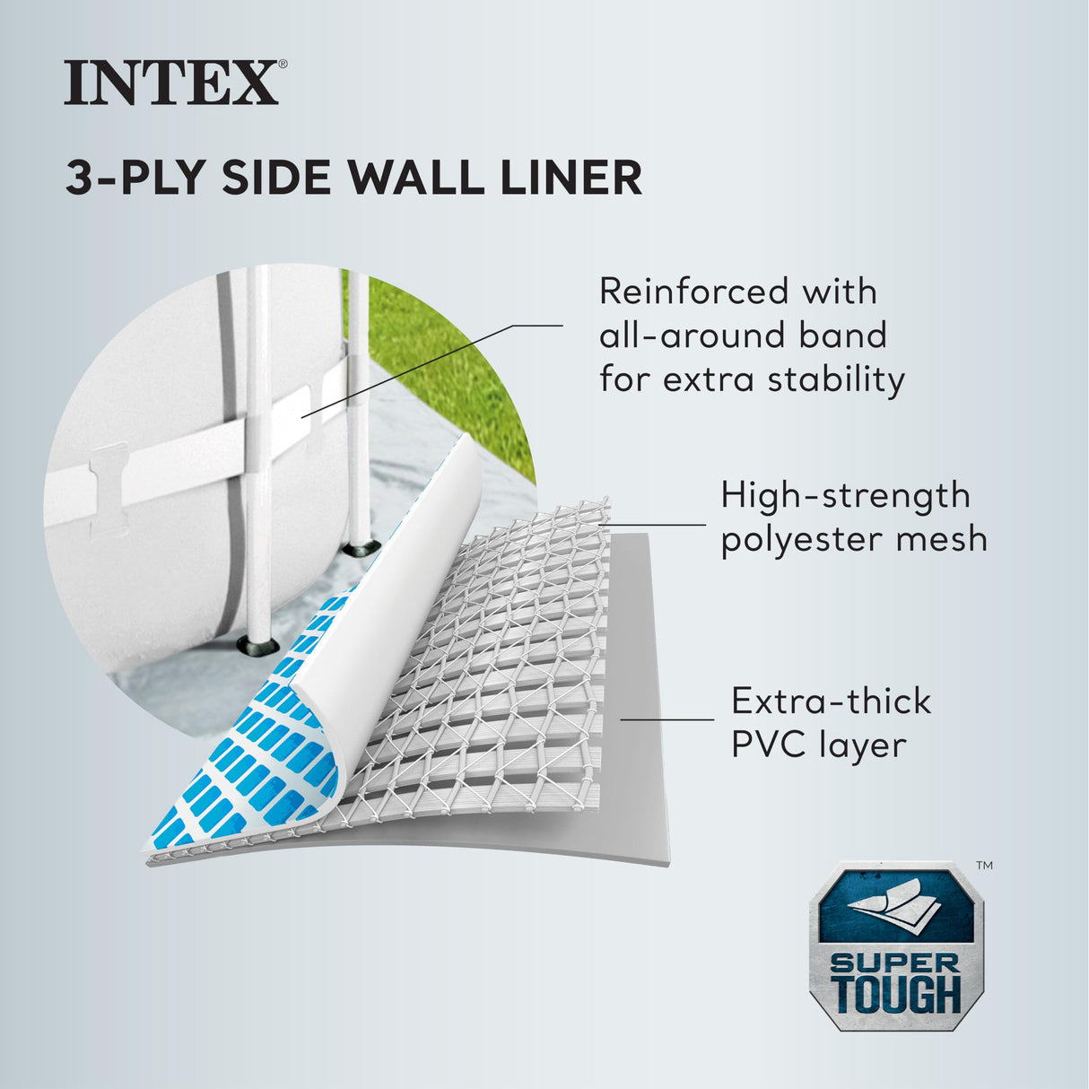 Intex 26791EH 16' x 42" Prism Frame Rectangular Above Ground Swimming Pool Set with Krystal Clear Filter Pump, Ladder, Ground Cloth, and Pool Cover