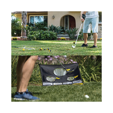 SKLZ Quickster Chipping Golf Net, Black + Balls 12 Pack