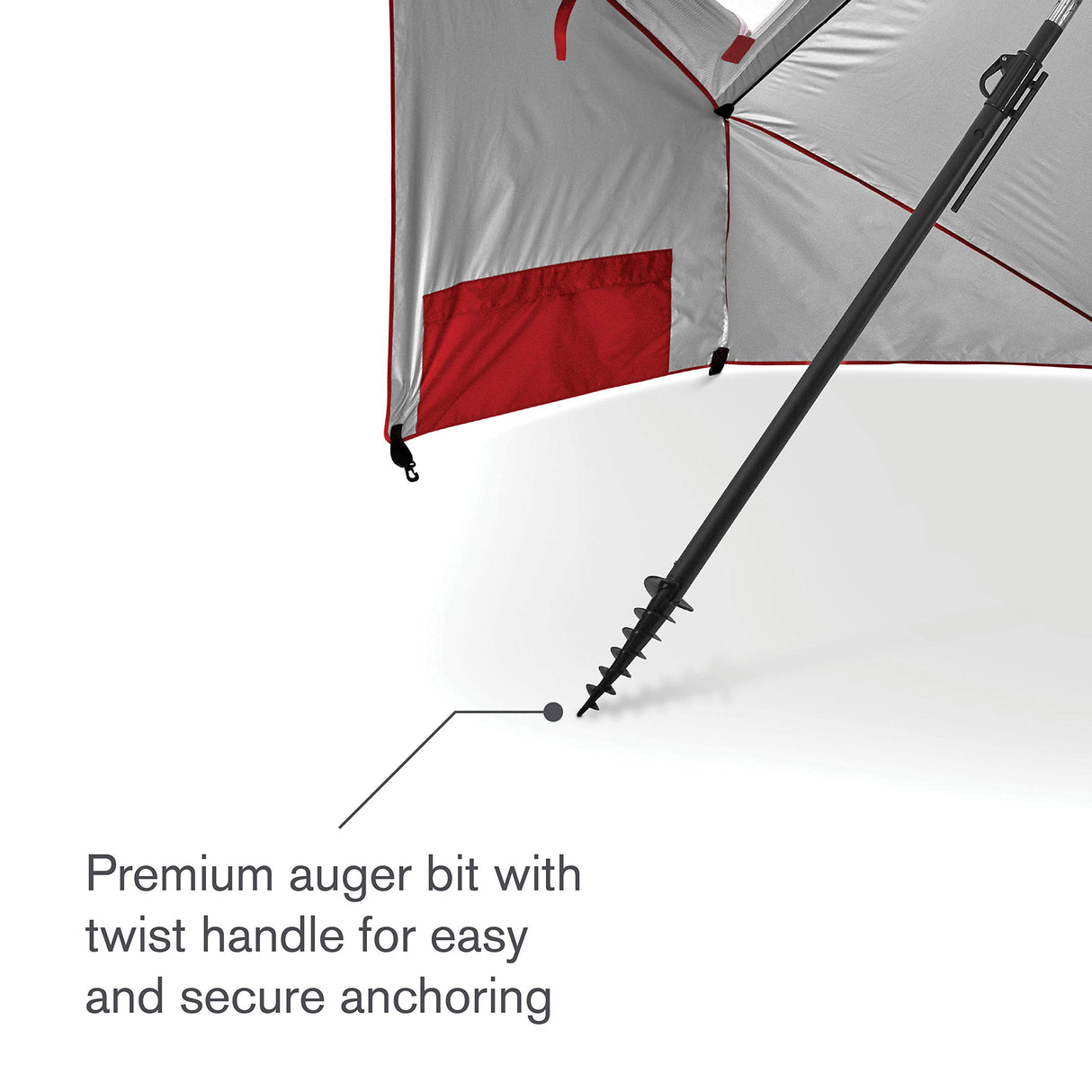 Sport-Brella Premiere UPF 50+ Umbrella Shelter for Sun and Rain Protection (8-Foot, Gray)