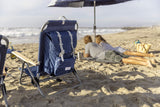 Sport-Brella SunSoul Folding Light-Weight Backpack Beach Chair,Cup Holders|Arm Rest|Foldable, Aluminum, Navy